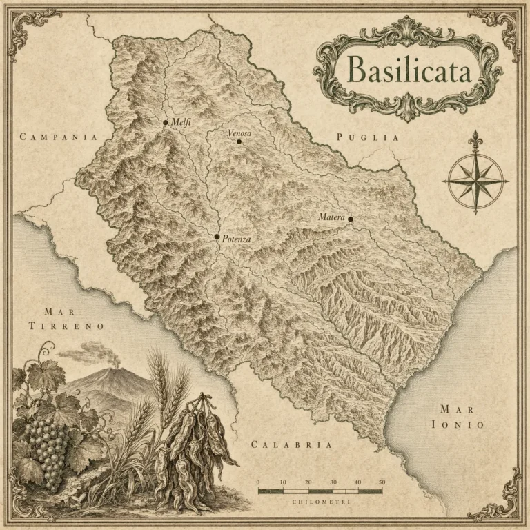 Mappa illustrata: Basilicata