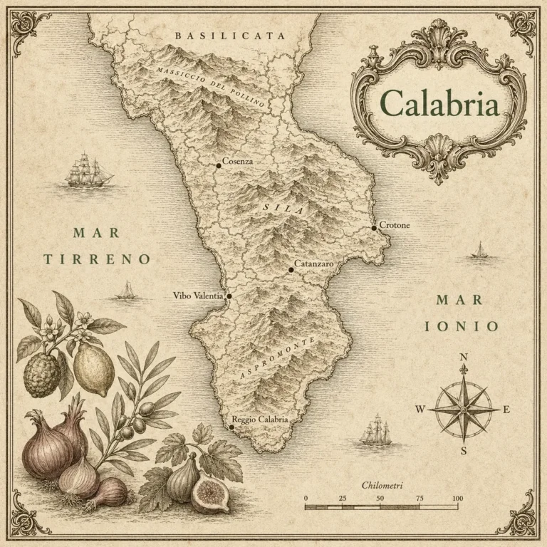Mappa illustrata: Calabria