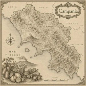 Mappa illustrata: Campania