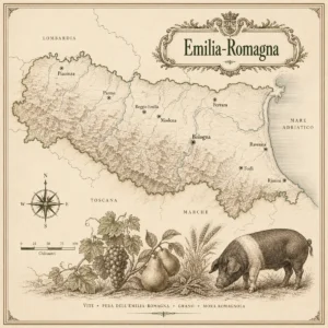 Mappa illustrata: Emilia-Romagna