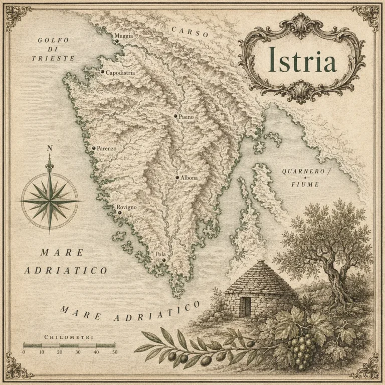 Mappa illustrata: Istria