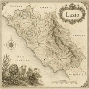 Mappa illustrata: Lazio