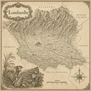 Mappa illustrata: Lombardia