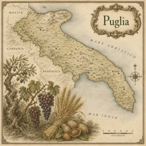 Mappa illustrata: Puglia