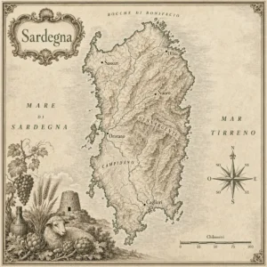 Mappa illustrata: Sardegna