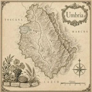 Mappa illustrata: Umbria