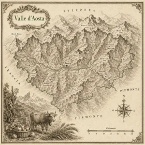Mappa illustrata: Valle d'Aosta