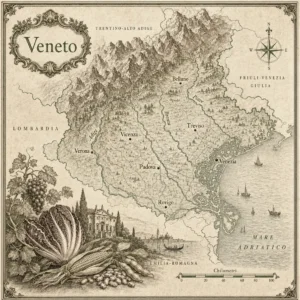 Mappa illustrata: Veneto