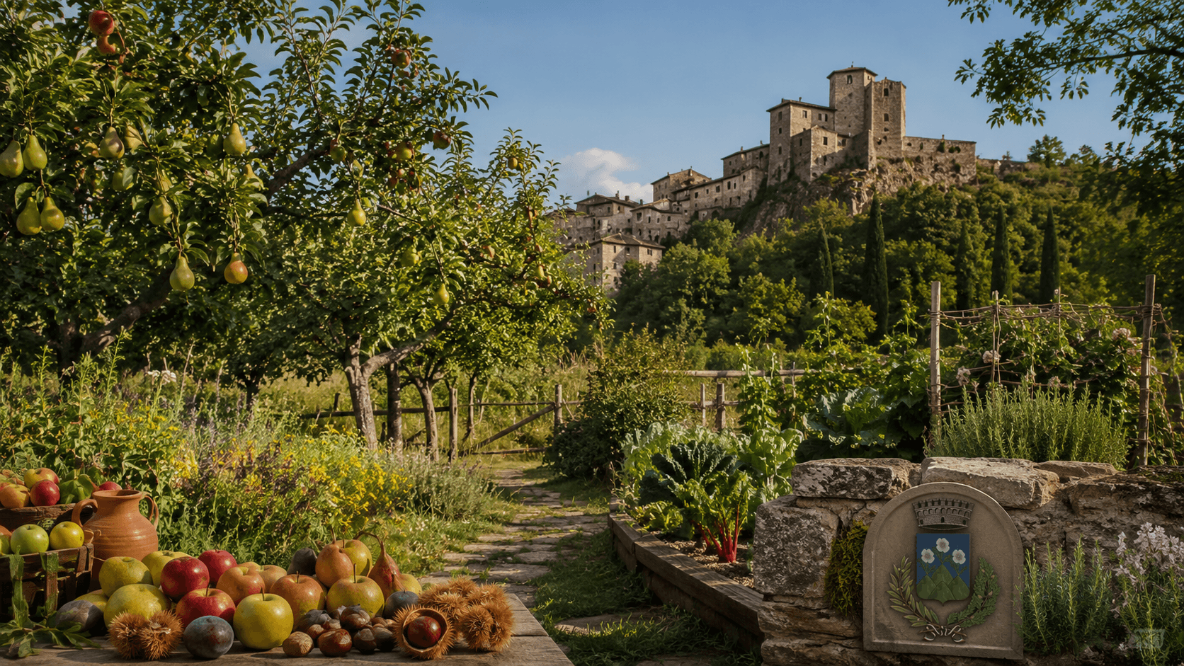 Il giardino dei frutti antichi di Montefiorino: le valli del Dolo, del Dragone e del Rossenna
